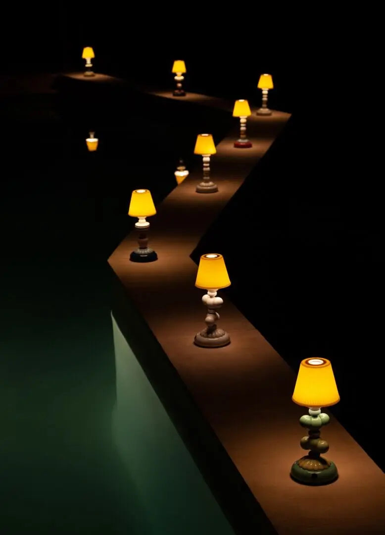 Lladró Sunflower Firefly Cordless Table Lamp Blue by Lladró at FormFluent