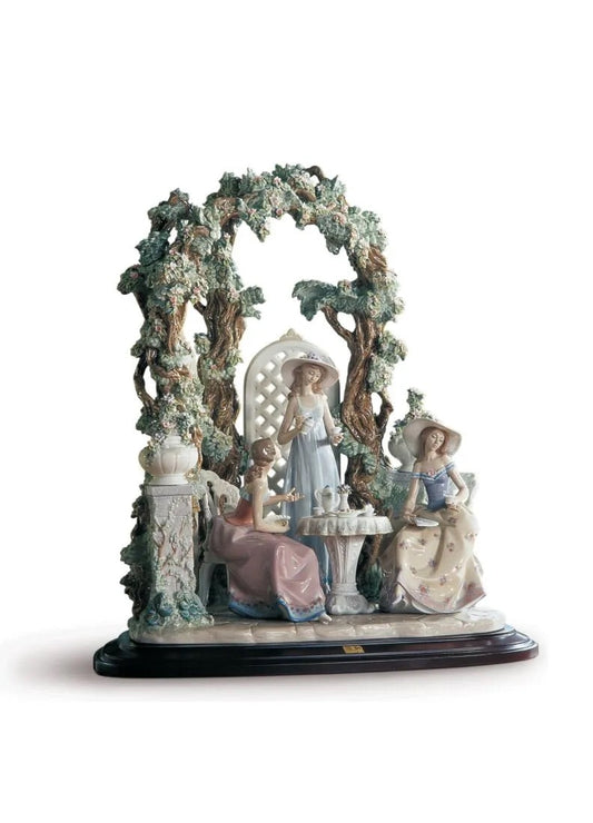 Lladró Tea in The Garden Women Sculpture Limited Edition by Lladró at FormFluent