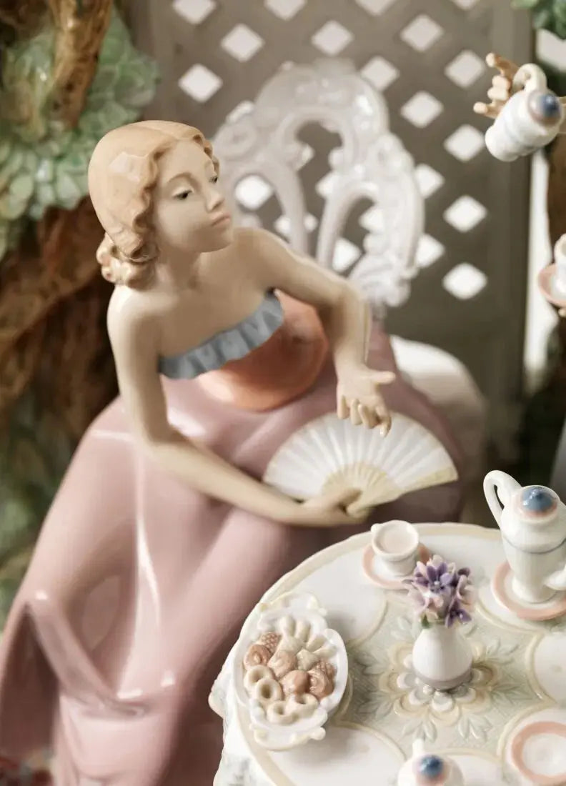 Lladró Tea in The Garden Women Sculpture Limited Edition Sculpture by Lladró at FormFluent