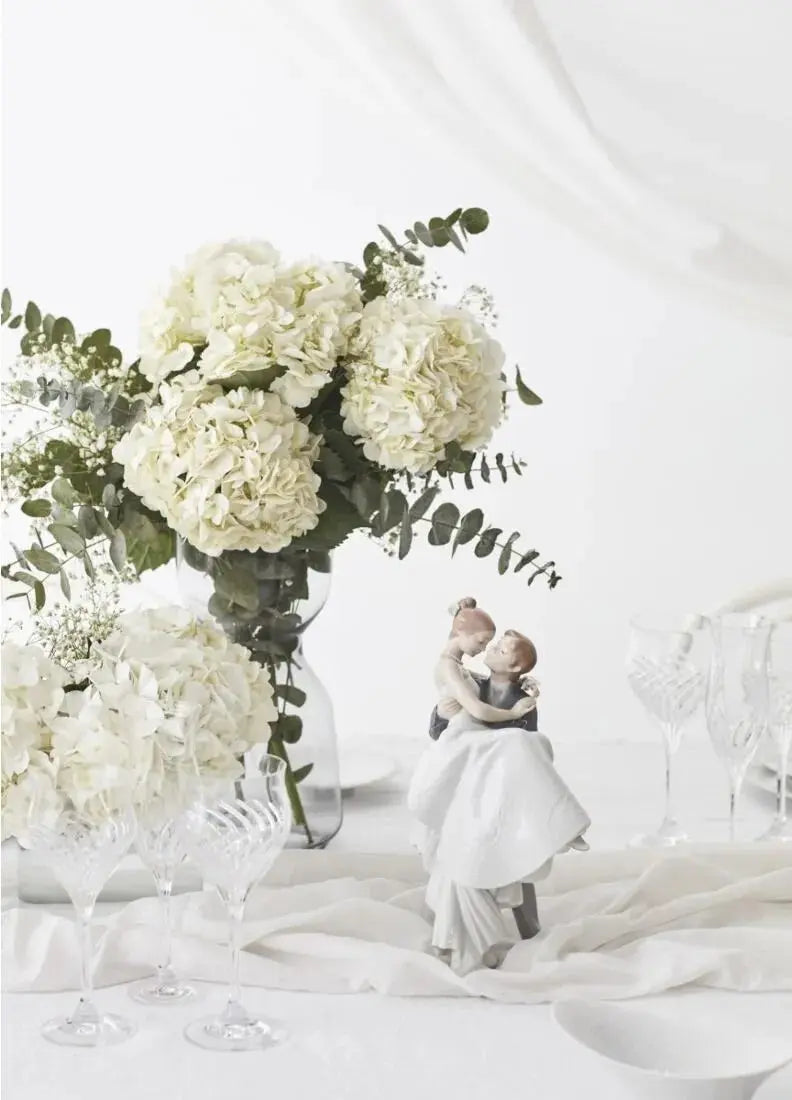 Lladró The Happiest Day Bride and Groom Couple Figurine Sculpture by Lladró at FormFluent