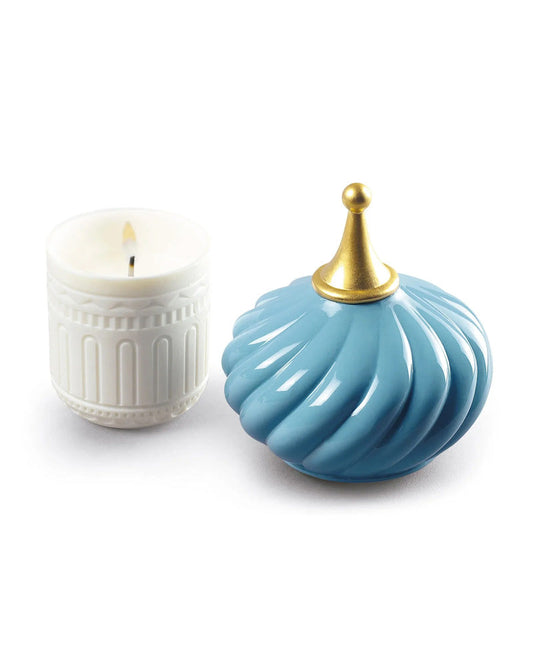 Lladró Lladró Turquoise Spire Candle 1001 Lights - Unbreakable Spirit Scent  - FormFluent Sydney Australia