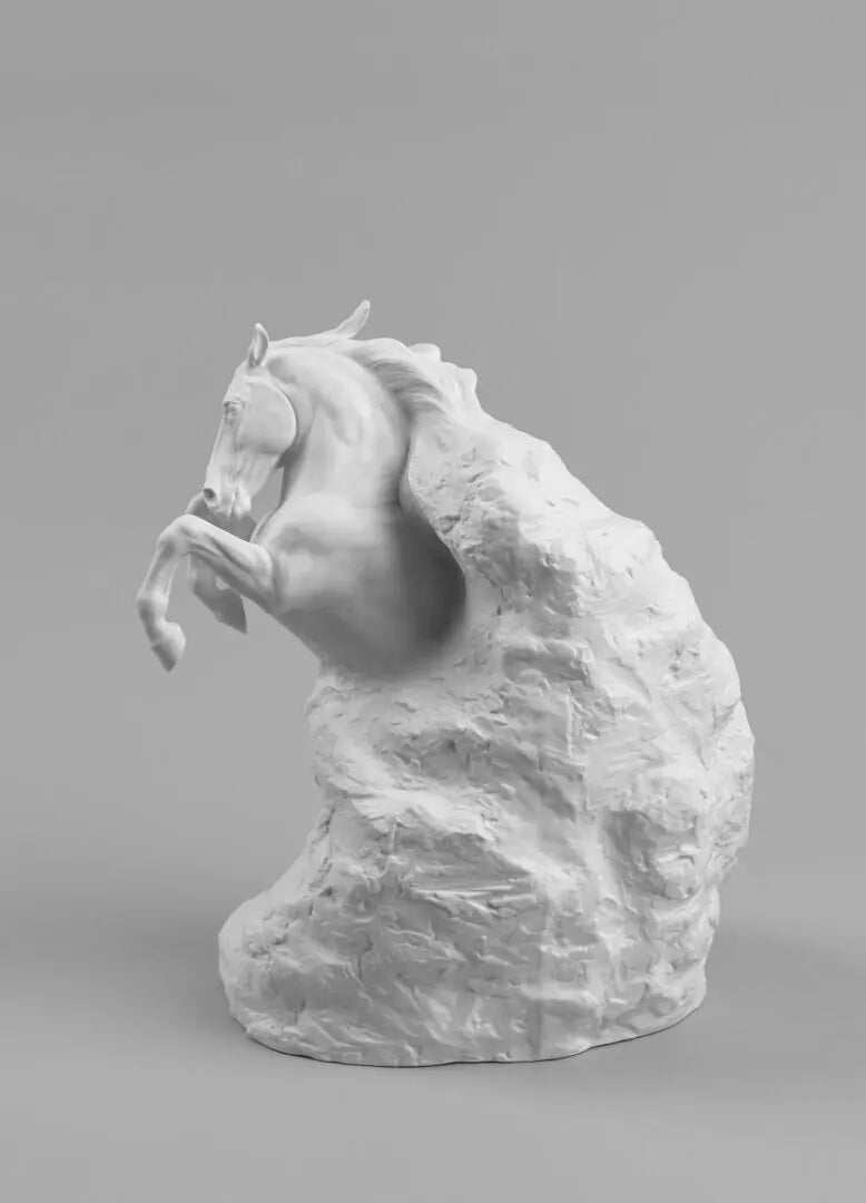 Lladró Unbreakable Spirit White Horse Sculpture Sculpture by Lladró at FormFluent