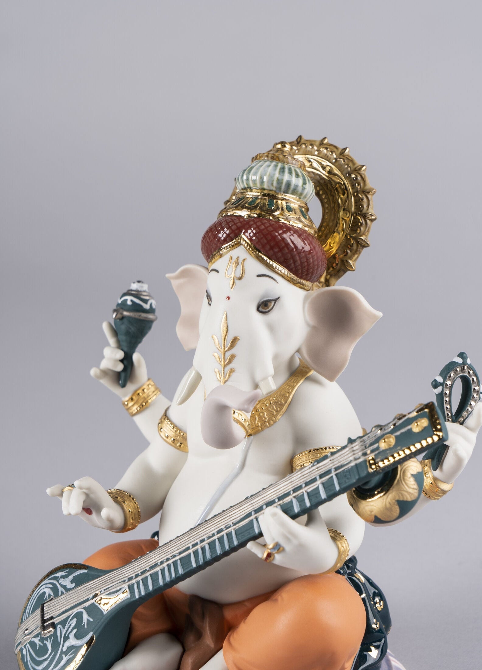 Buy Authentic Lladró Lladró Veena Ganesha Figurine Limited Edition Sculpture - FormFluent Sydney Australia