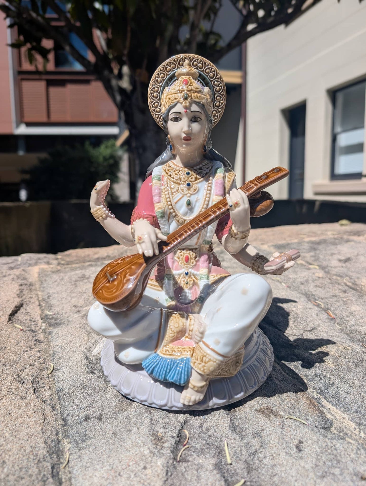 Lladró Goddess Saraswati Figurine Sculpture by Lladró at FormFluent Sydney, Australia