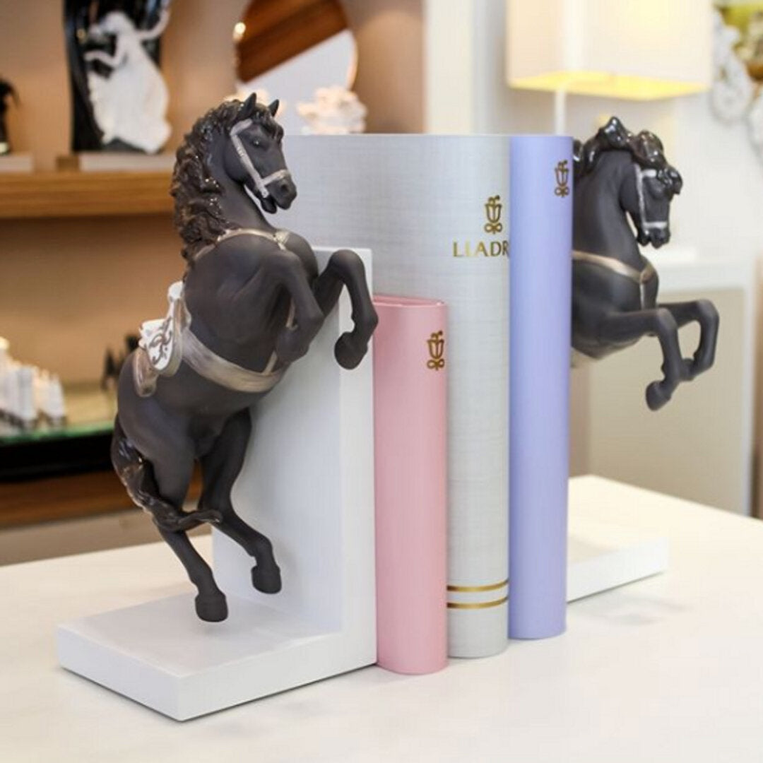 Lladró Silver Horse on Pirouette Bookend Sculpture by Lladró at FormFluent Sydney, Australia