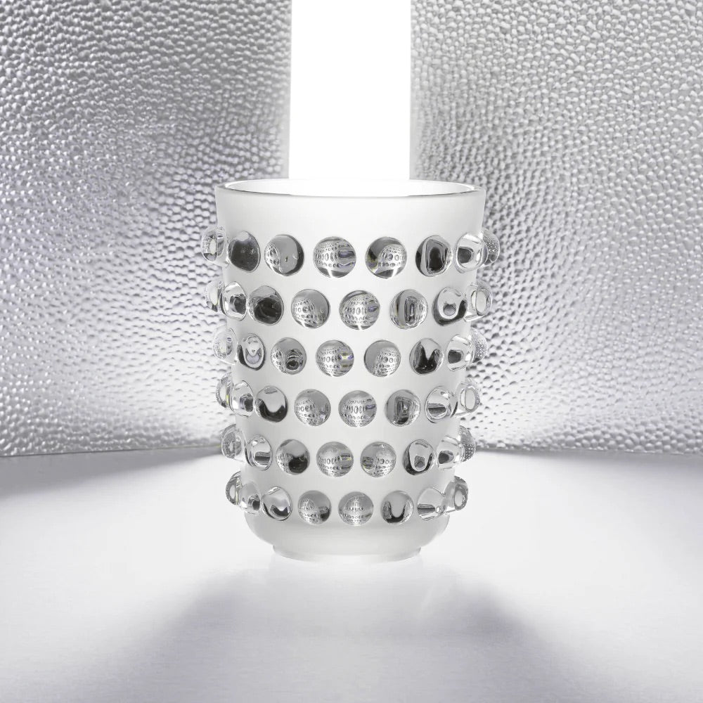 Lalique Iconic Mossi Vase Clear Crystal Vase by Lalique at FormFluent