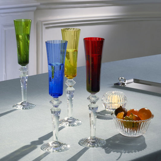 Baccarat Mille Nuits Flutissimo Champagne Flutes Red Crystal (Set of 2) Barware by Baccarat at FormFluent