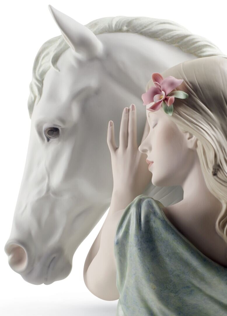 Lladró A True Friend Woman and Horse Figurine (Limited Edition) - FormFluent Sydney Australia