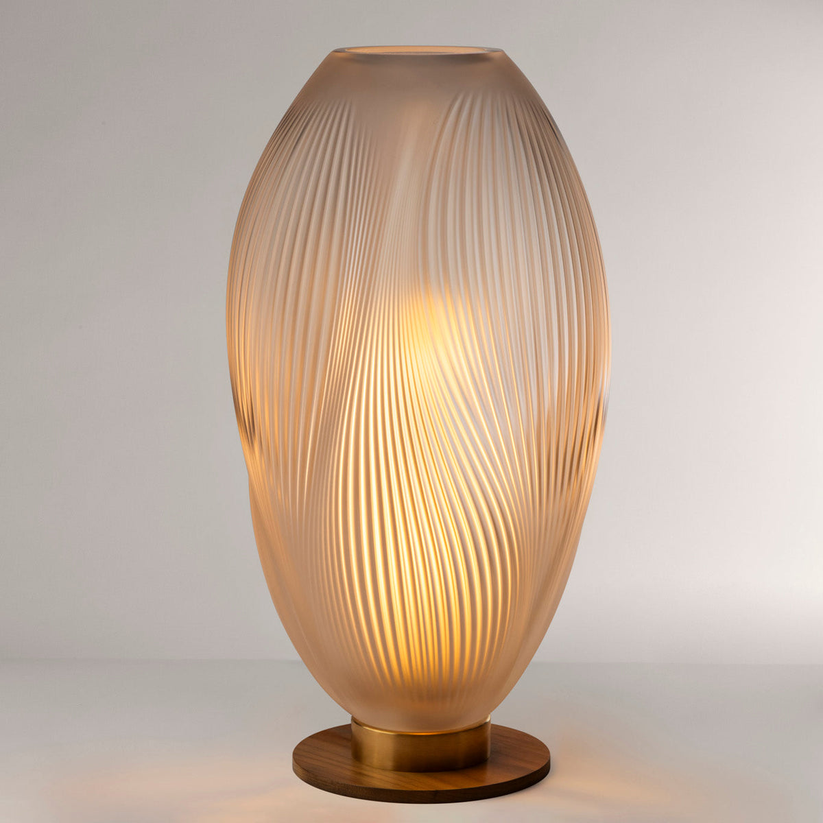 Lalique Alizé XXL table lamp - Gilded