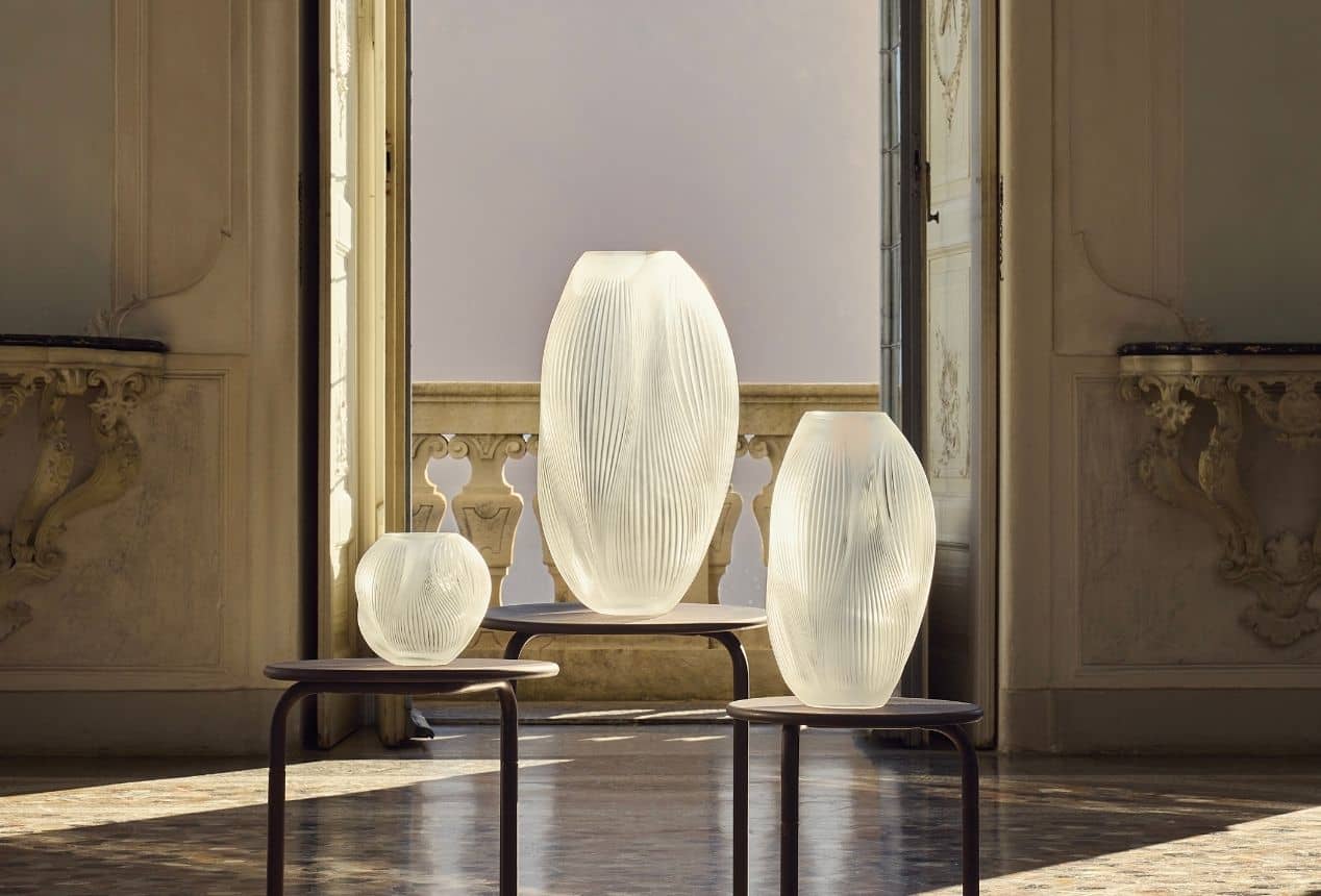 Lalique Alizé XXL Vase Clear Crystal Vase by Lalique at FormFluent Sydney, Australia