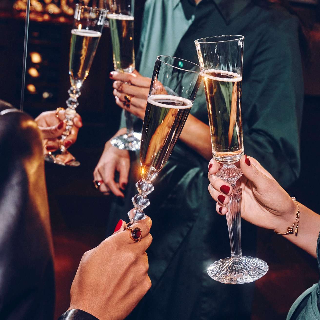 Baccarat Mille Nuits Flutissimo Flutes Clear Crystal (Set of 2) by Baccarat at FormFluent