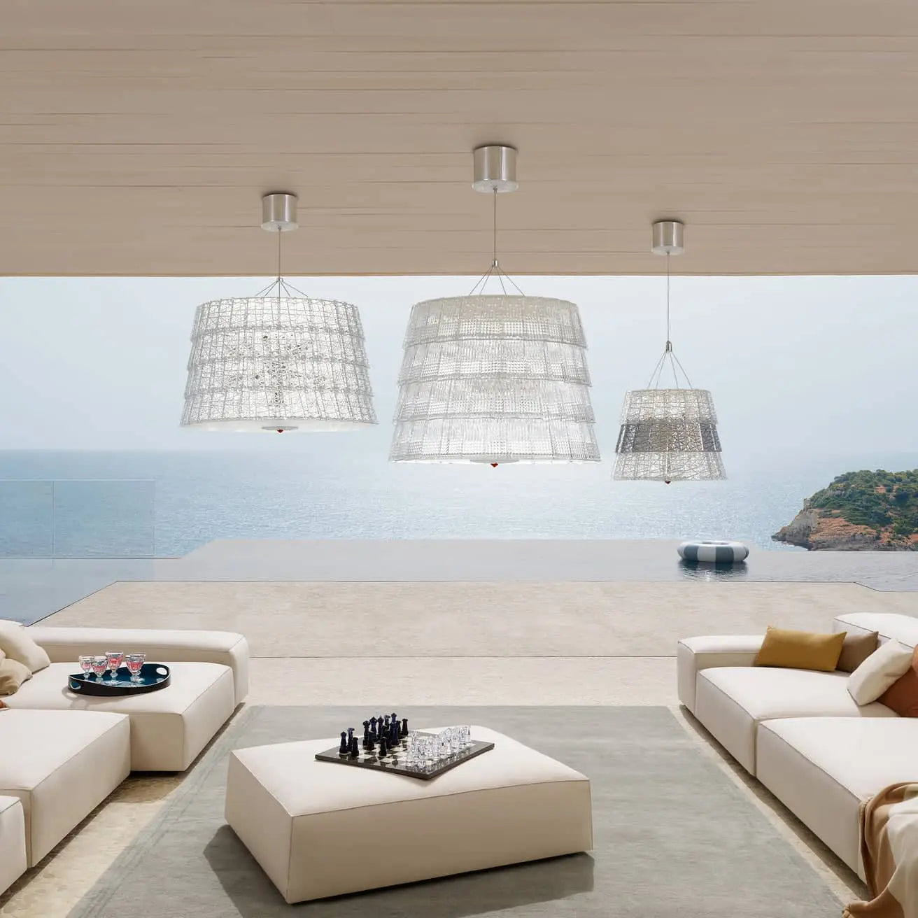 Baccarat Tuile de Cristal Chandelier Frozen Silver S Lighting by Baccarat at FormFluent Sydney, Australia