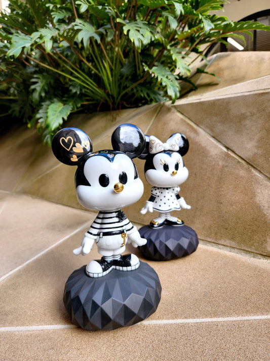 Lladró Mickey in Black and White Sculpture by Lladró at FormFluent