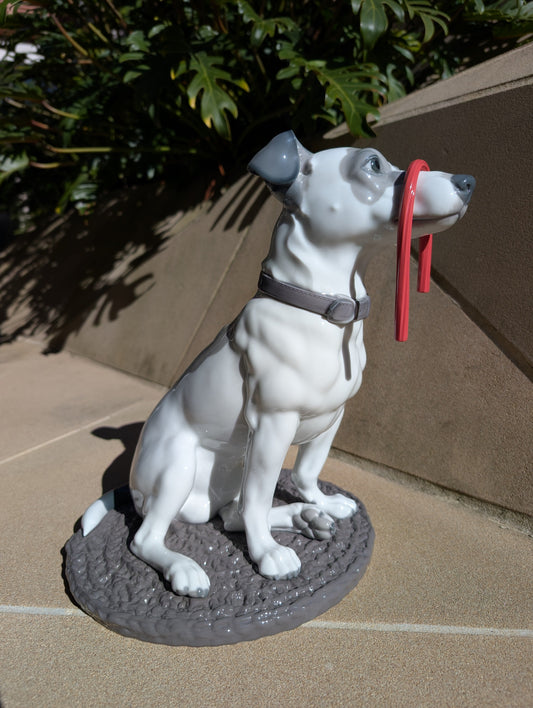 Lladró Jack Russell with Liquorice Dog Sculpture by Lladró at FormFluent