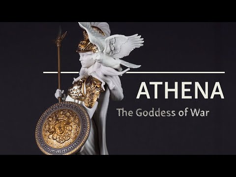 Youtube video of Lladro's Athena. Text on the thumbnail says: Athena-The Goddess of War