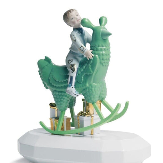 Christening Gift Guide Luxury Gifts That Will Last - 01007256 Lladro The Rocking Chicken Ride Sculpture by Jamie Hayon