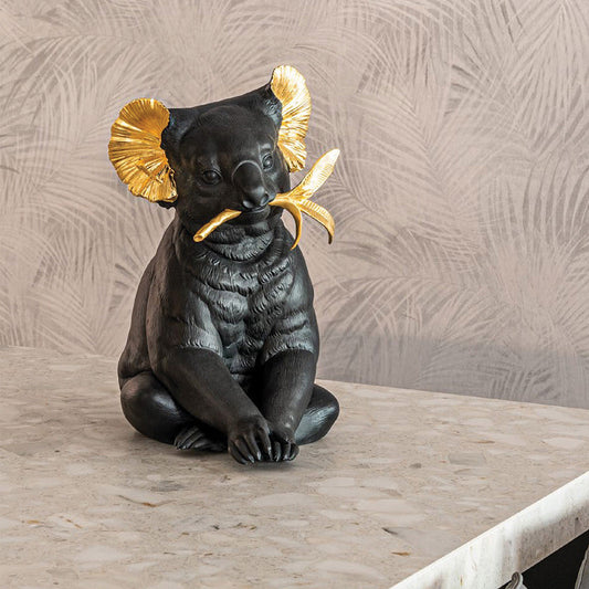 Climbing Its Way Into Our Hearts - Lladro's Boldblack Koala Sculpture - 01009769 Lladro Koala Sculpture Black-Gold Limited Edition - Lifestyle