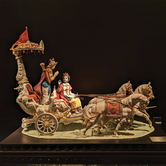 Gita Saar - Why Did Krishna Teach Arjuna in the Middle of a Battlefield - 01002017 Lladro Gita Saar Sculpture Limited Edition - Candid Spaces 1