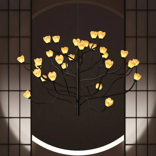 Mokuren Chandelier - Eternal Bonds of The White Magnolia by FormFluent 