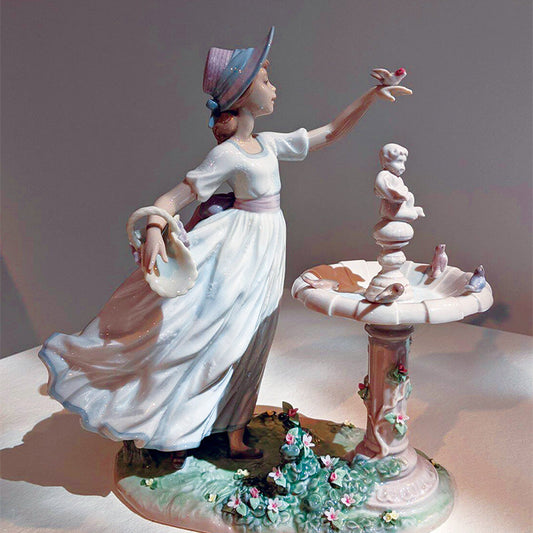 Why Do So Many Lladró Pieces Feature Hats - 01006106 Lladro Spring Joy Girl Sculpture