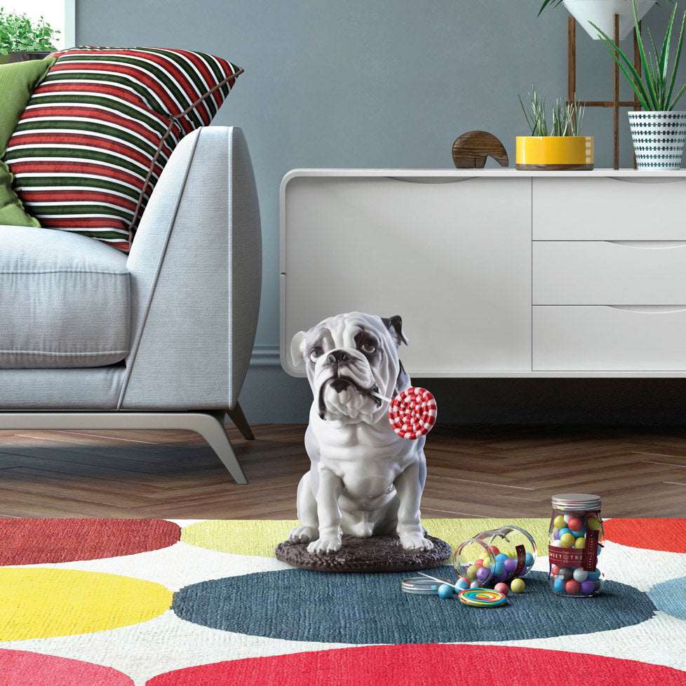 Bulldog with Lollipop Dog Sculpture - FormFluent