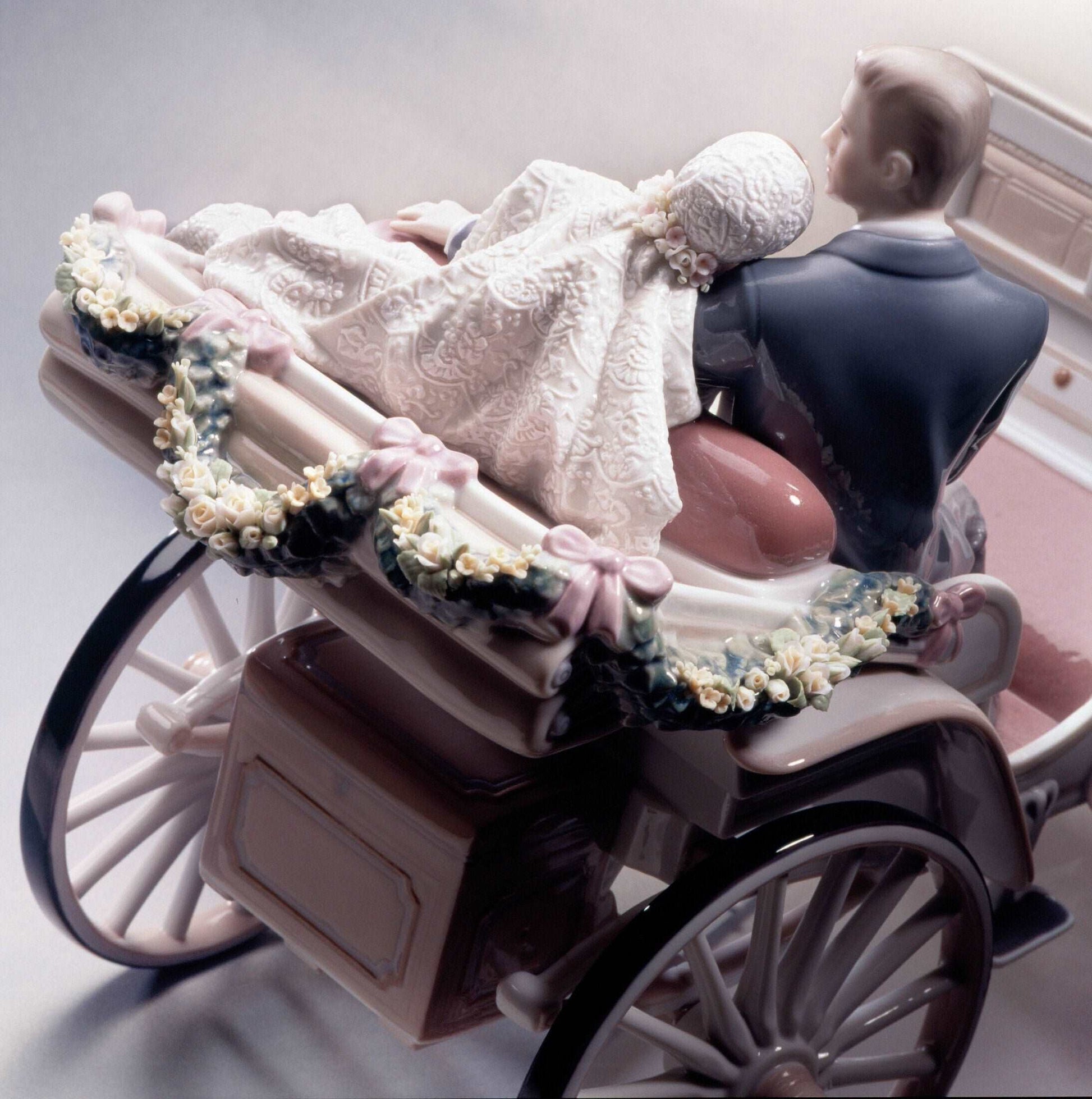 Bridal Carriage Couple Sculpture Limited Edition