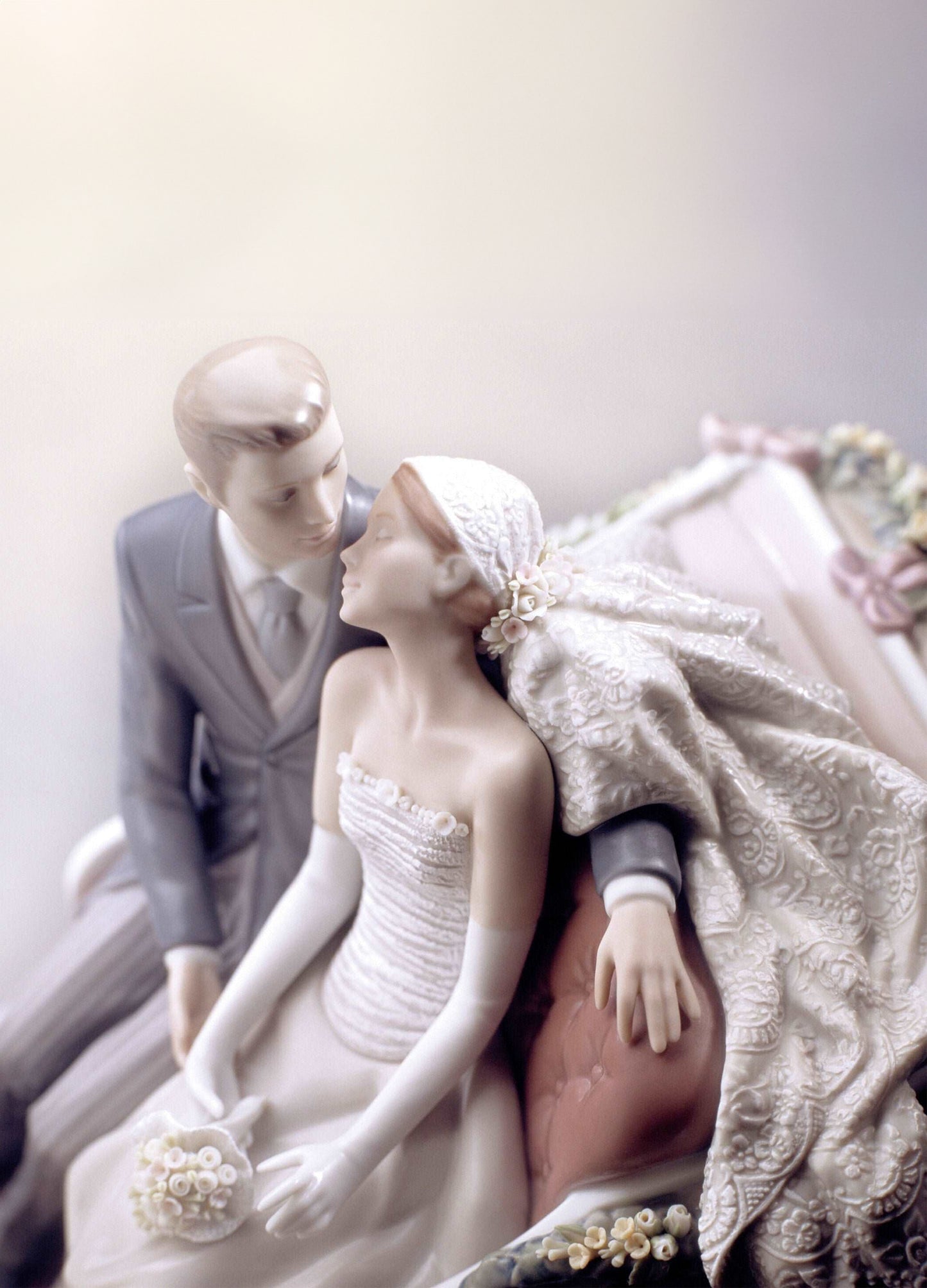 Bridal Carriage Couple Sculpture Limited Edition