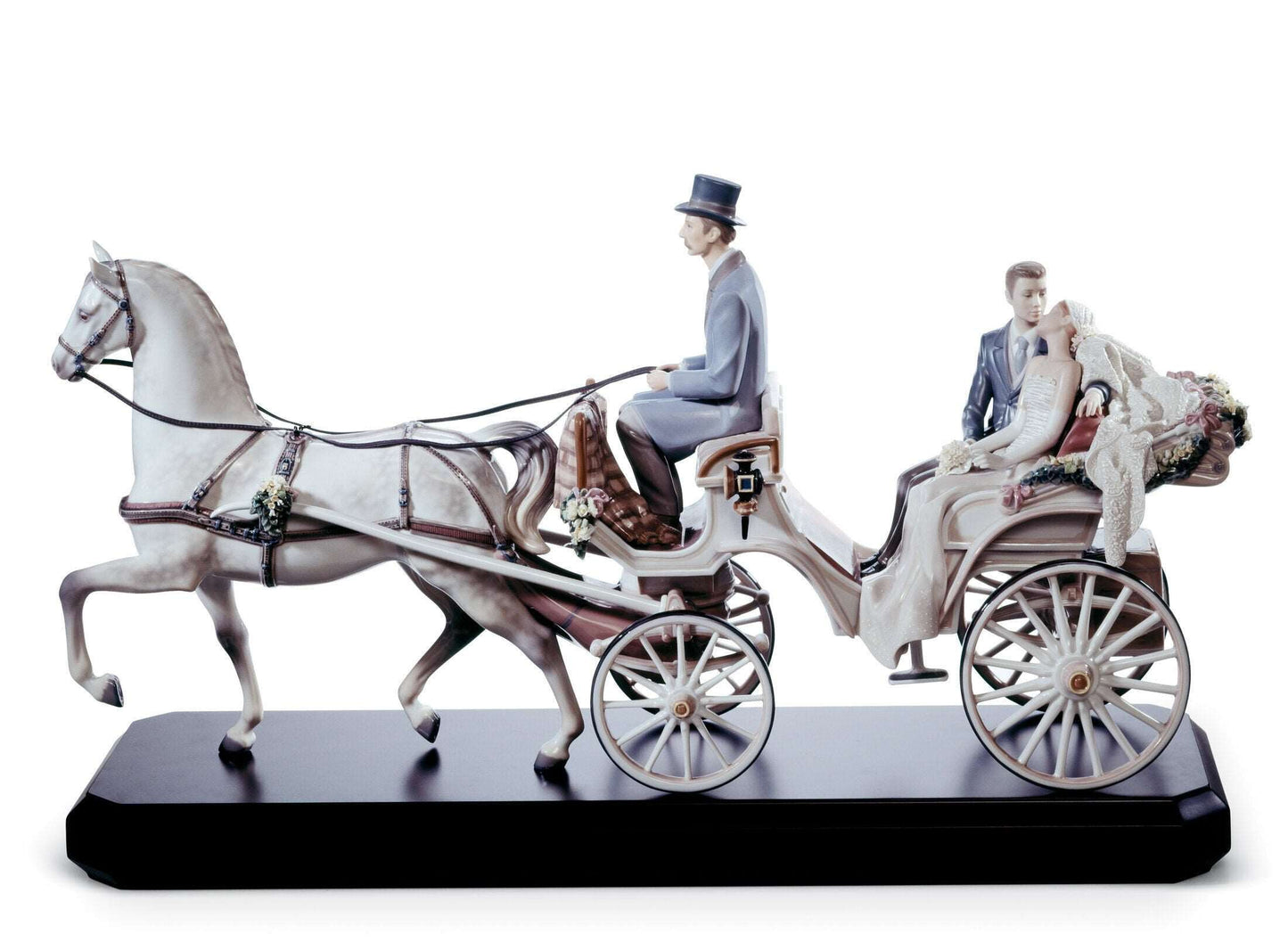 Bridal Carriage Couple Sculpture Limited Edition