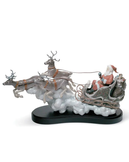  Lladró Santa's Midnight Ride Sleigh Figurine Limited Edition Sculpture by Lladró at  FormFluent