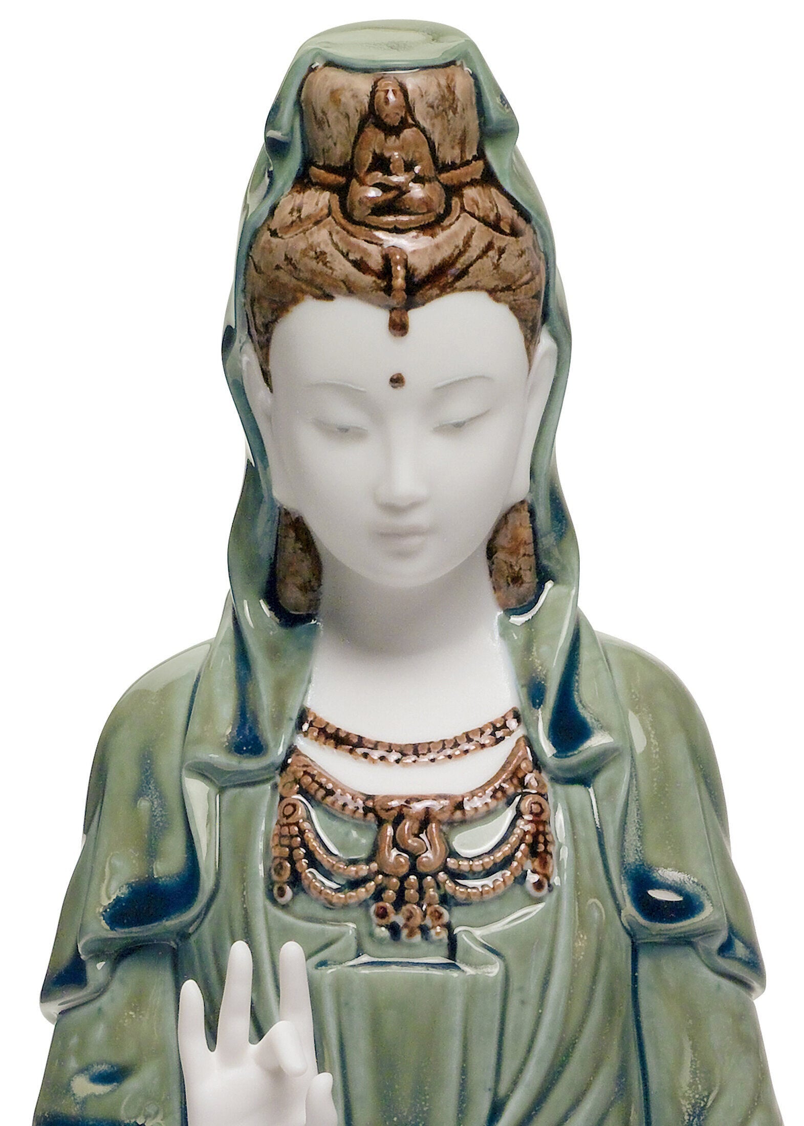 Lladró Kwan Yin Figurine Green   FormFluent