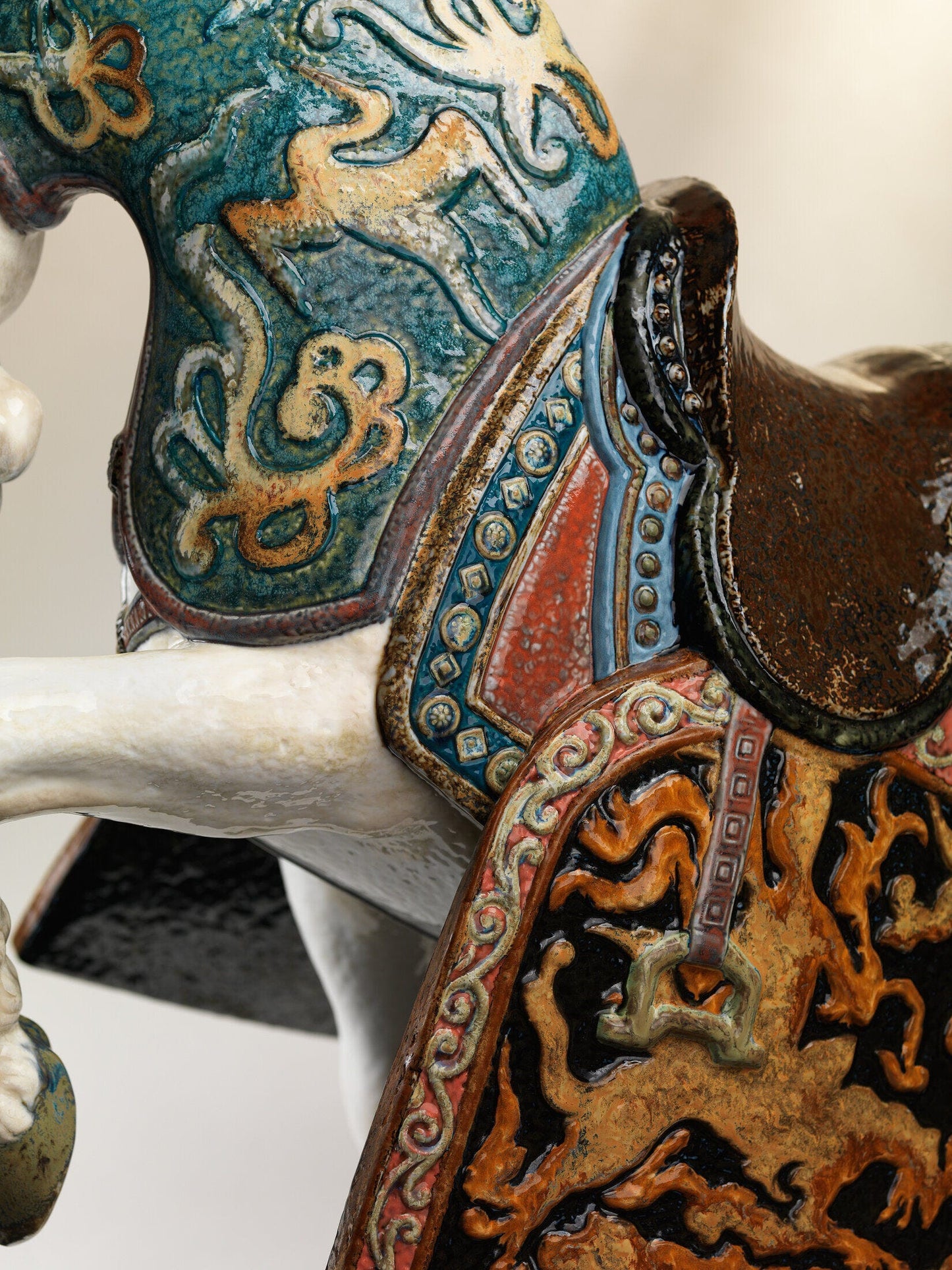 Oriental Horse Sculpture Glazed Limited Edition