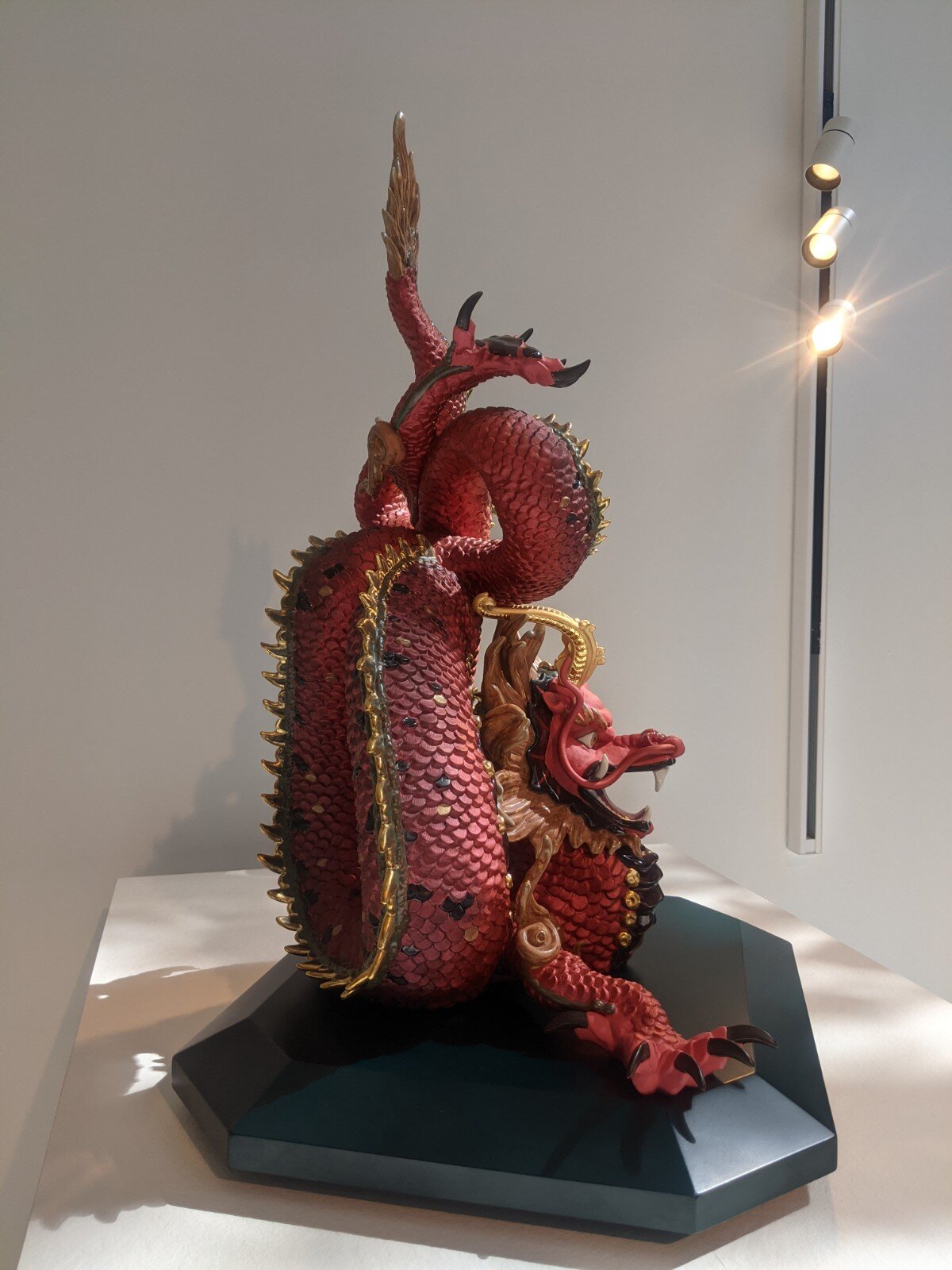 Protective Dragon Sculpture Gold and Red Limited Edition - FormFluent