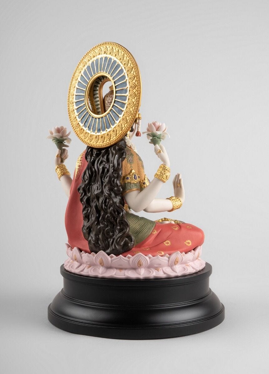 Lladró Goddess Lakshmi Sculpture Limited Edition   FormFluent