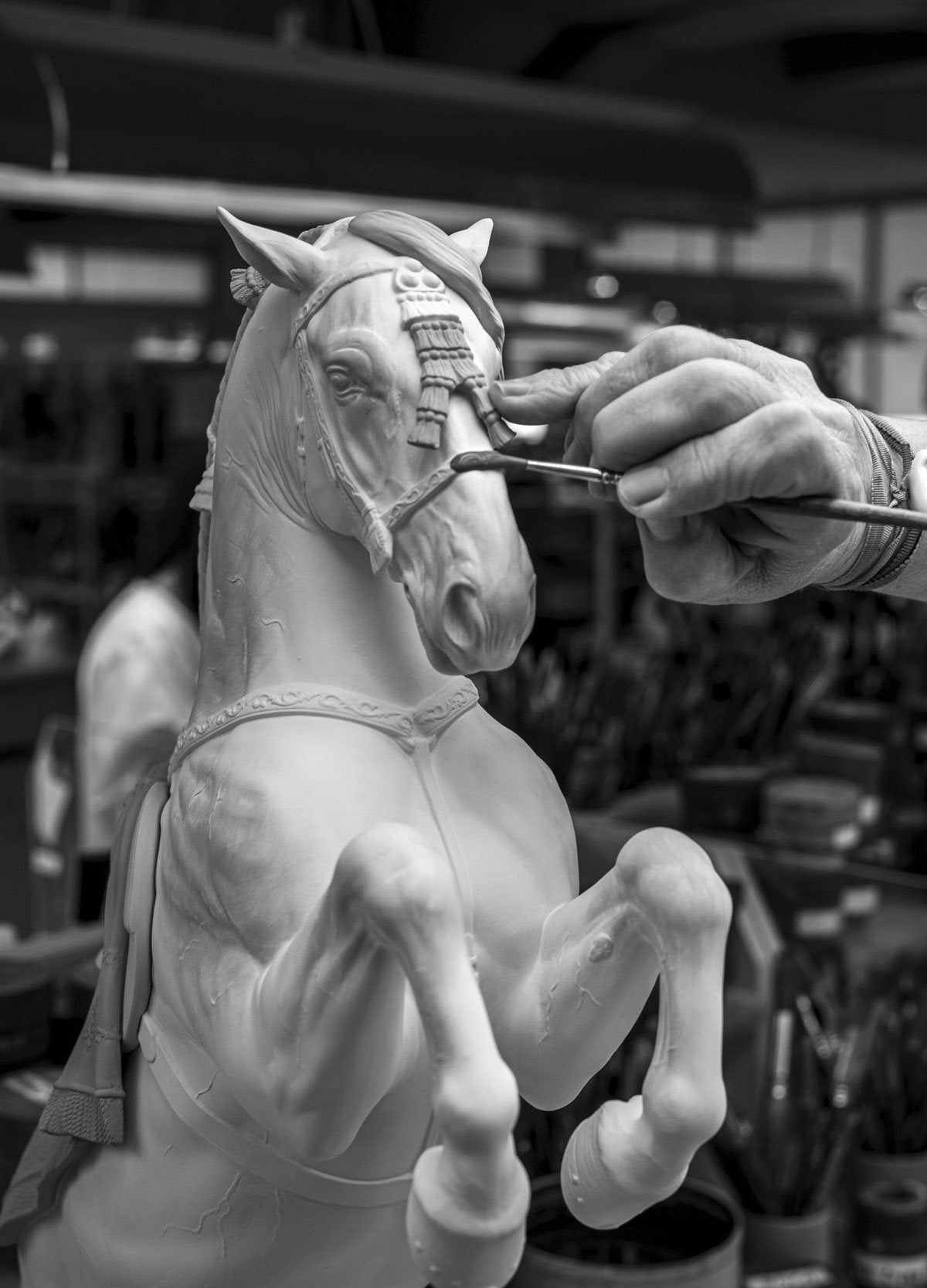 Spanish Pure Breed Horse Sculpture - Haute École, Limited Edition