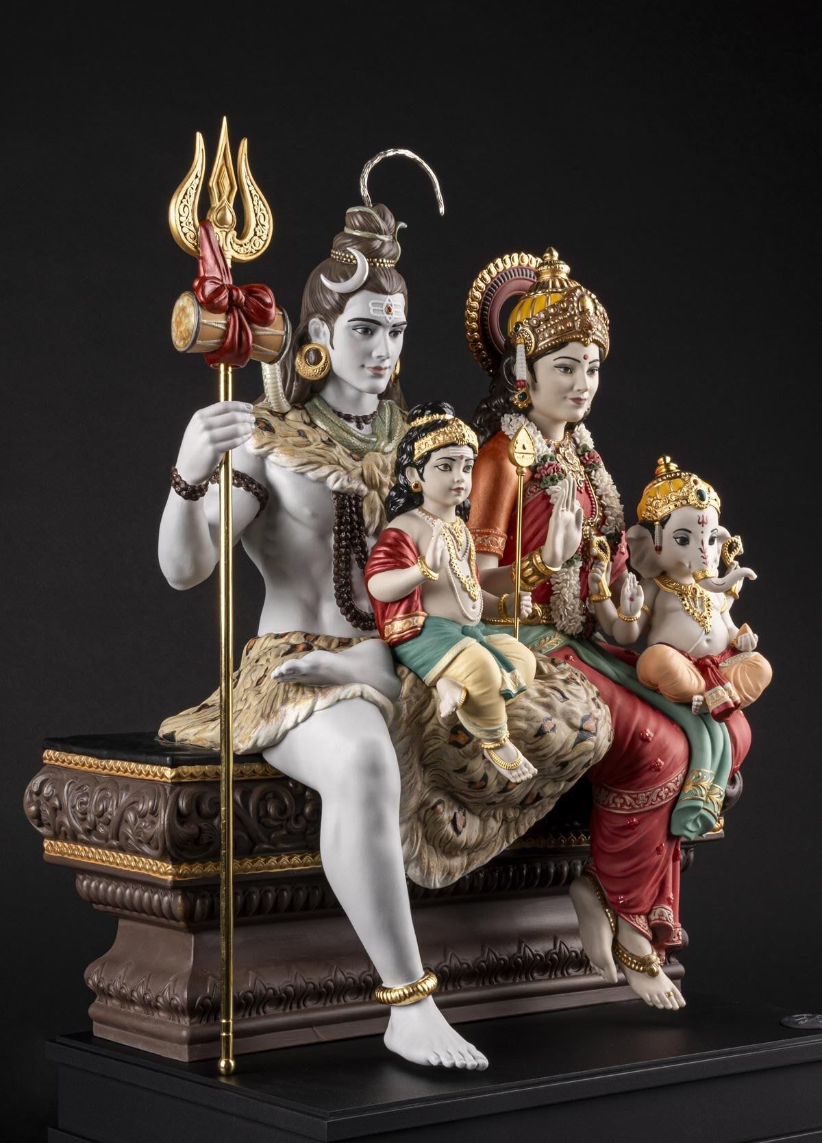 Lladró Shiv Parivar Sculpture (Shiva Parvati Ganesha Kartikeya) Limited Edition