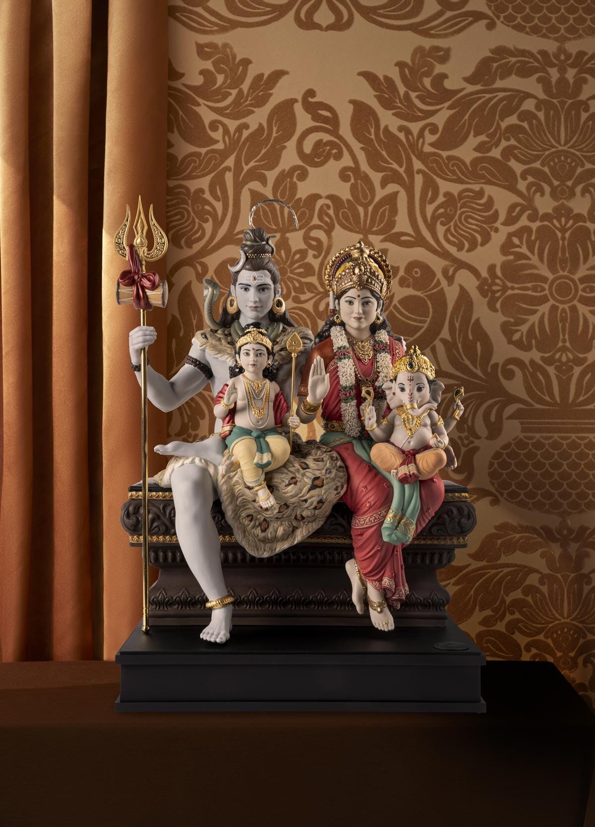 Lladró Shiv Parivar Sculpture (Shiva Parvati Ganesha Kartikeya) Limited Edition