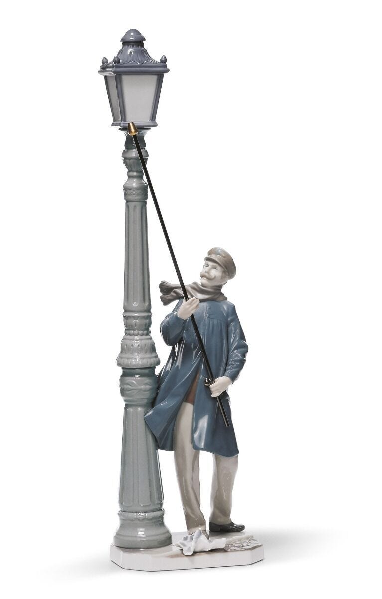 Lladró Lamplighter Man Figurine