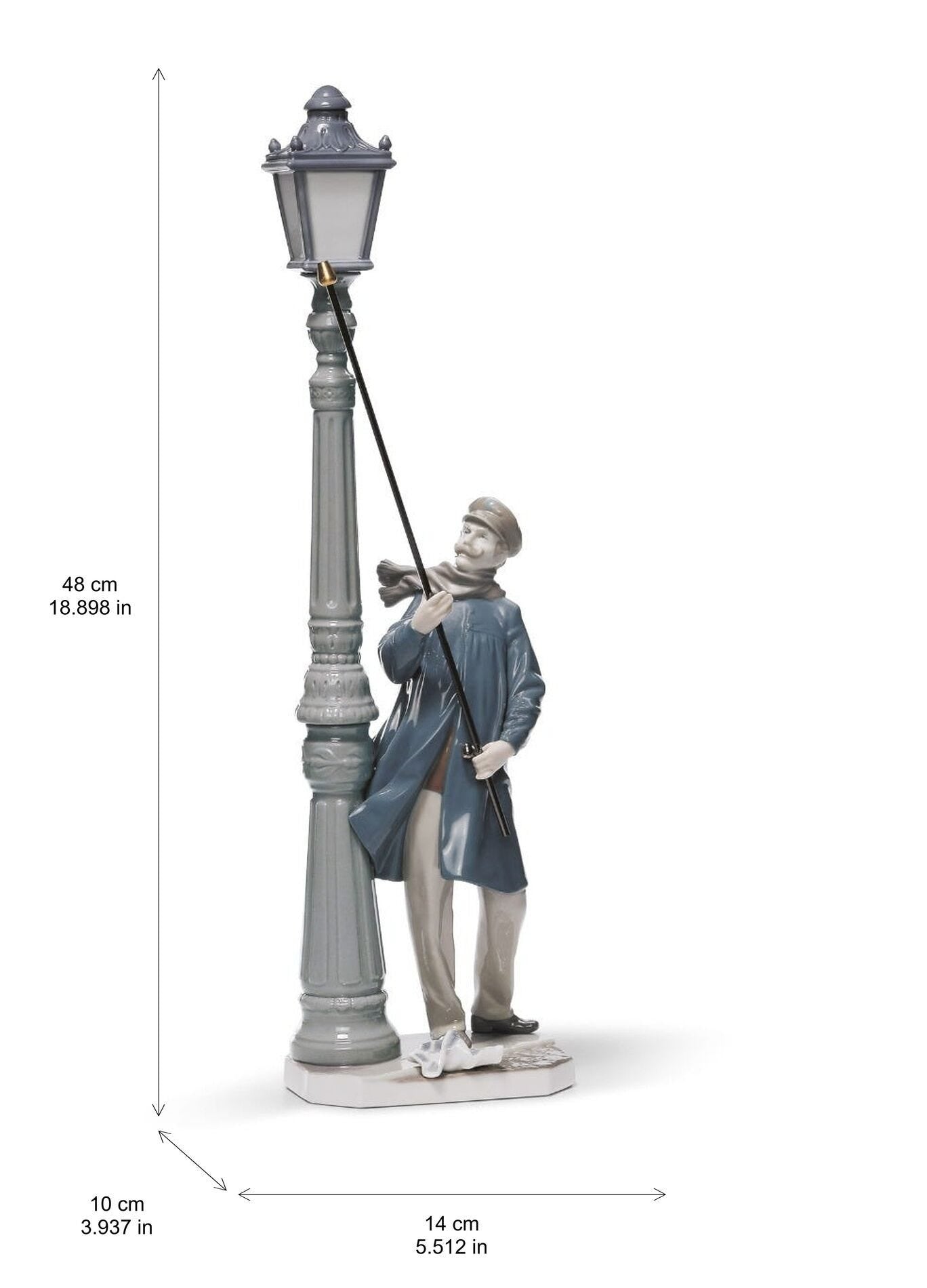 Lladró Lamplighter Man Figurine