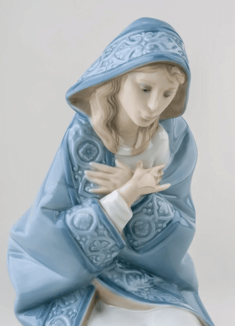 Lladró Virgin Mary Nativity Figurine II Sculpture by  Lladró at   FormFluent Sydney, Australia