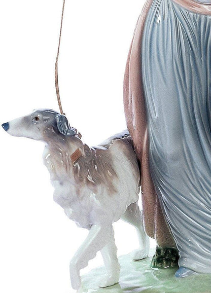 Lladró Elegant Promenade Woman and Dogs Figurine Sculpture by  Lladró at   FormFluent Sydney, Australia
