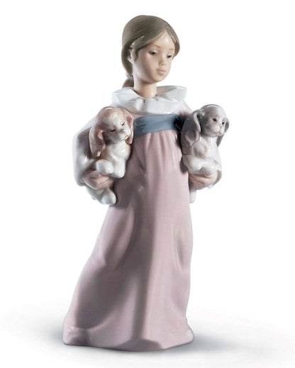  Lladró Arms Full of Love Girl with Dogs Figurine Sculpture by Lladró at  FormFluent