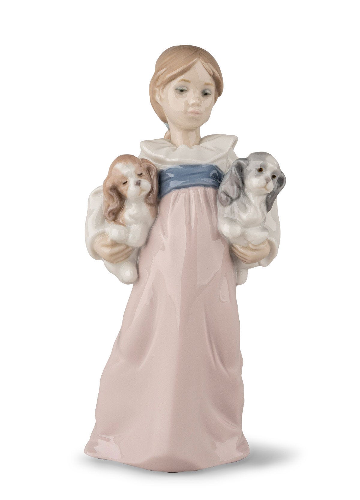  Lladró Arms Full of Love Girl with Dogs Figurine Sculpture by Lladró at  FormFluent