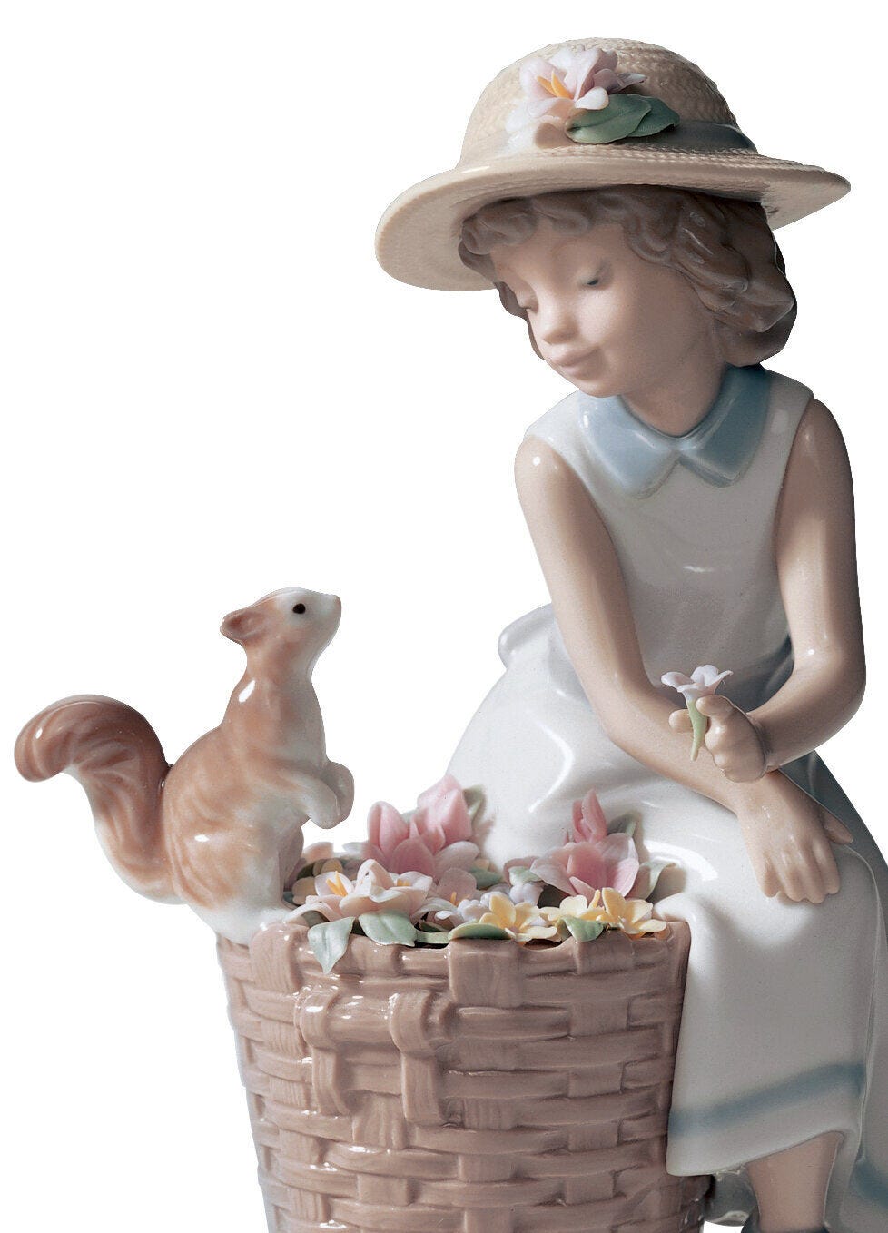 Buy Authentic Lladró Lladró Hello Little Squirrel! Girl Figurine Sculpture - FormFluent Sydney Australia