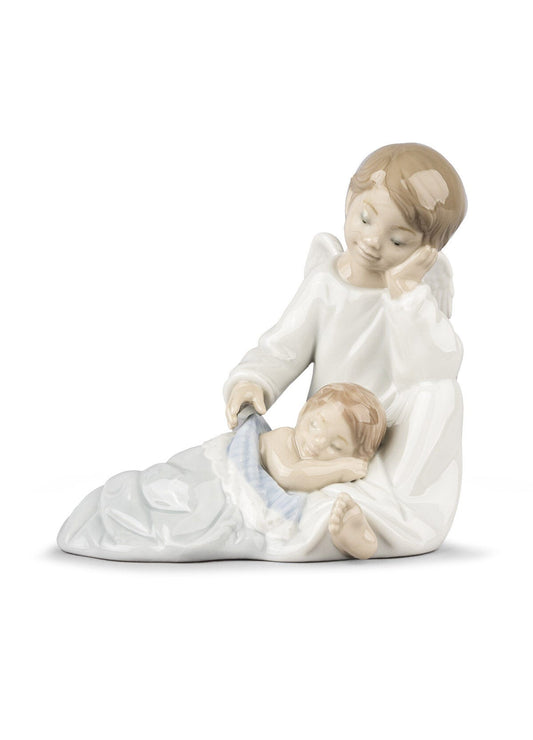 Buy Authentic Lladró Lladró My Guardian Angel Blue Figurine Sculpture - FormFluent Sydney Australia