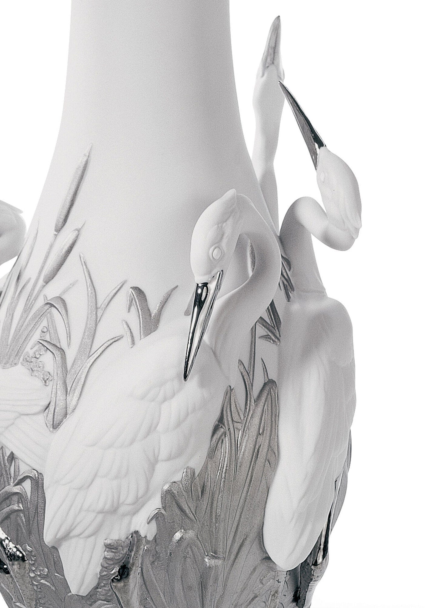 Lladró Herons' Realm Vase Silver Lustre    FormFluentSydney Australia
