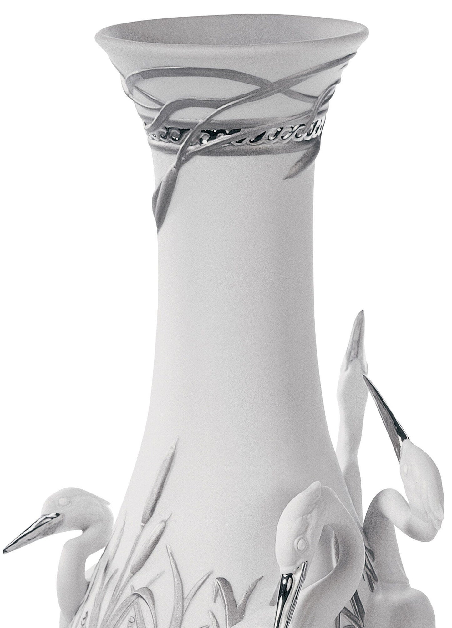 Lladró Herons' Realm Vase Silver Lustre    FormFluentSydney Australia