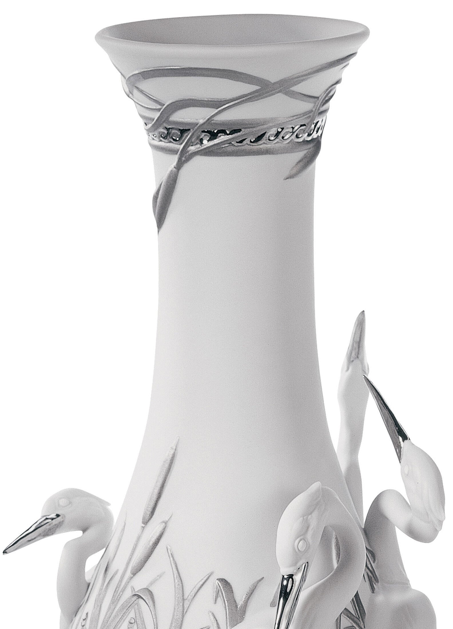 Lladró Herons' Realm Vase Silver Lustre    FormFluentSydney Australia