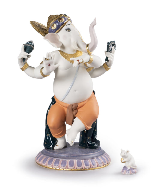 Buy Authentic Lladró Lladró Dancing Ganesha Figurine Limited Edition Sculpture - FormFluent Sydney Australia