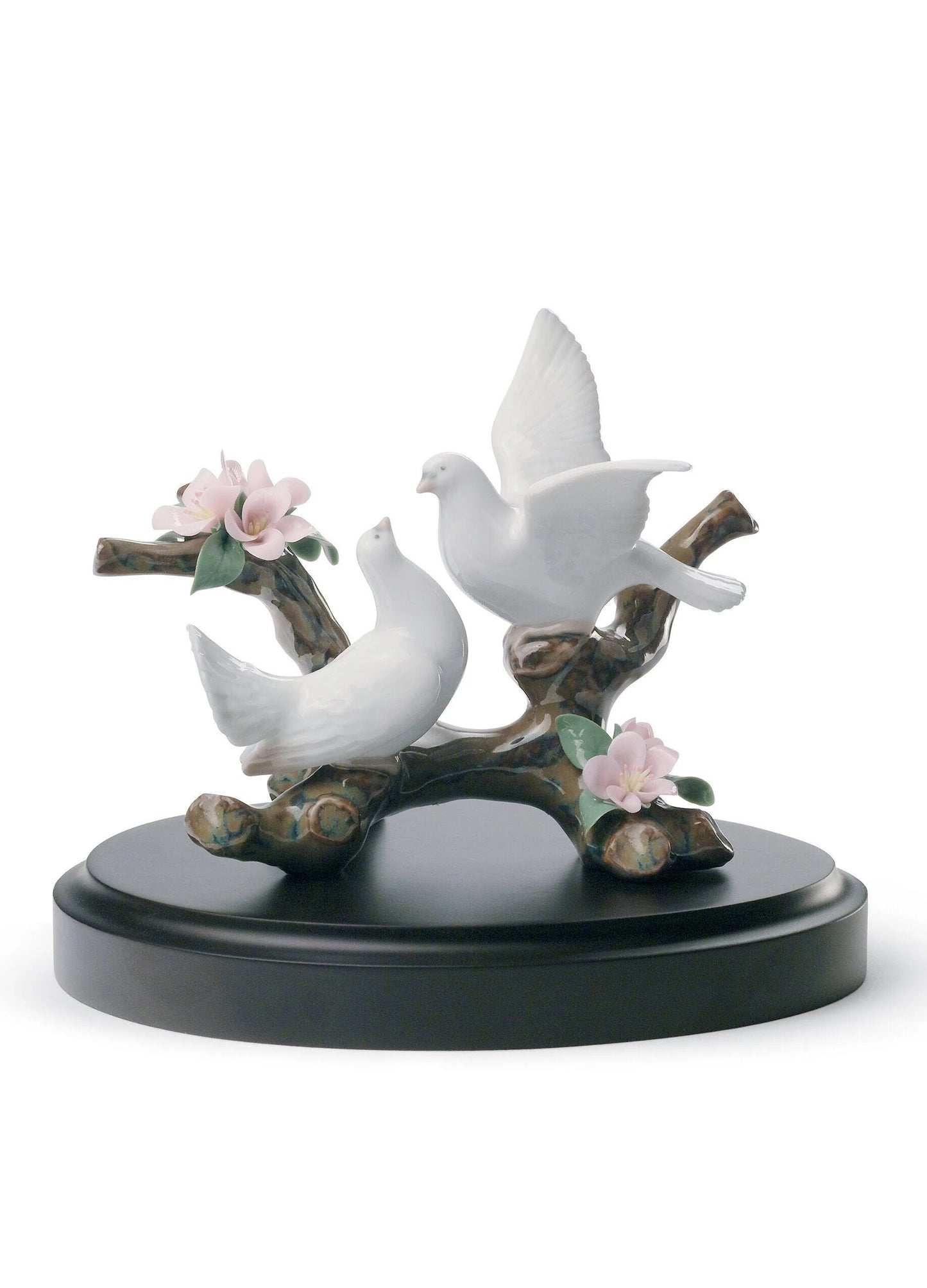 Doves on A Cherry Tree Figurine