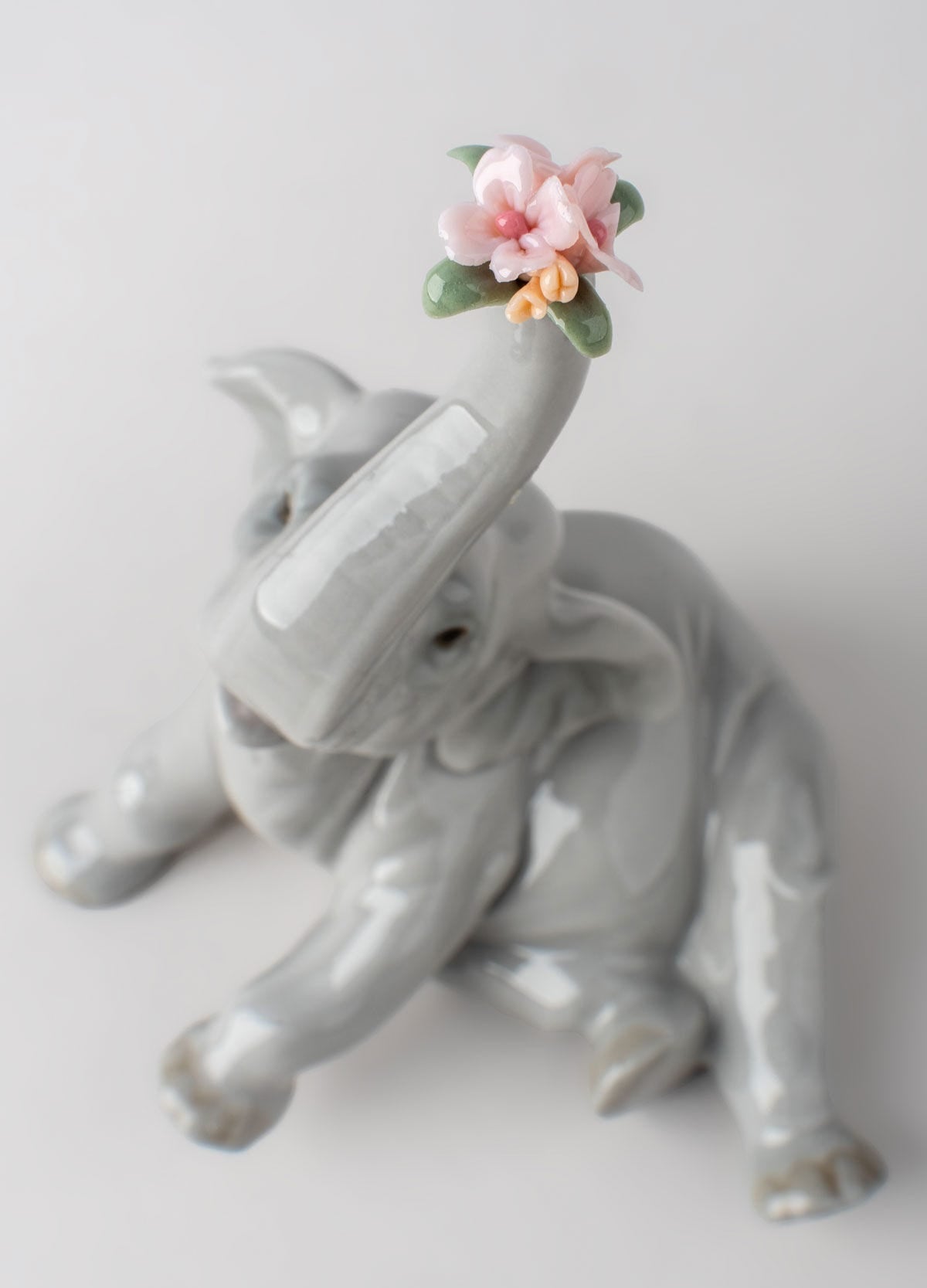  Lladró Baby Elephant with Pink Flower Sculpture Sculpture by Lladró at  FormFluent